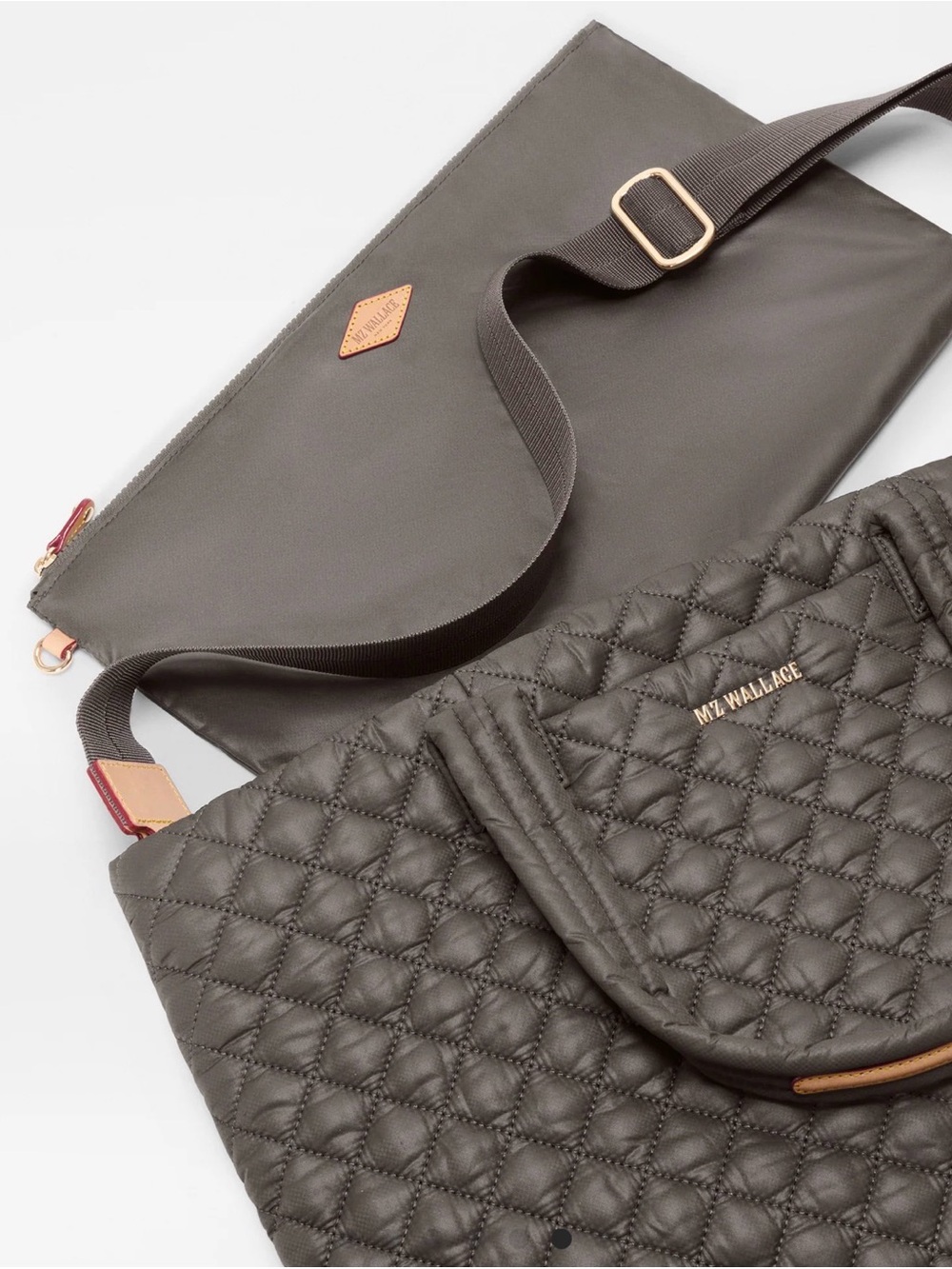 NWOT MZ WALLACE Medium Quilted Tote in Magnet color - Picture 3 of 8